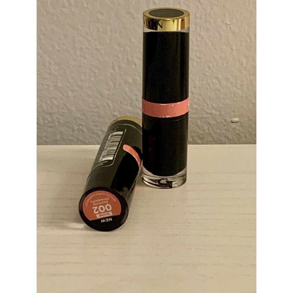 2X NEW Revlon Super Lustrous Glass Shine- 002 Beaming Strawberry NEW Set Gloss - Picture 5 of 5